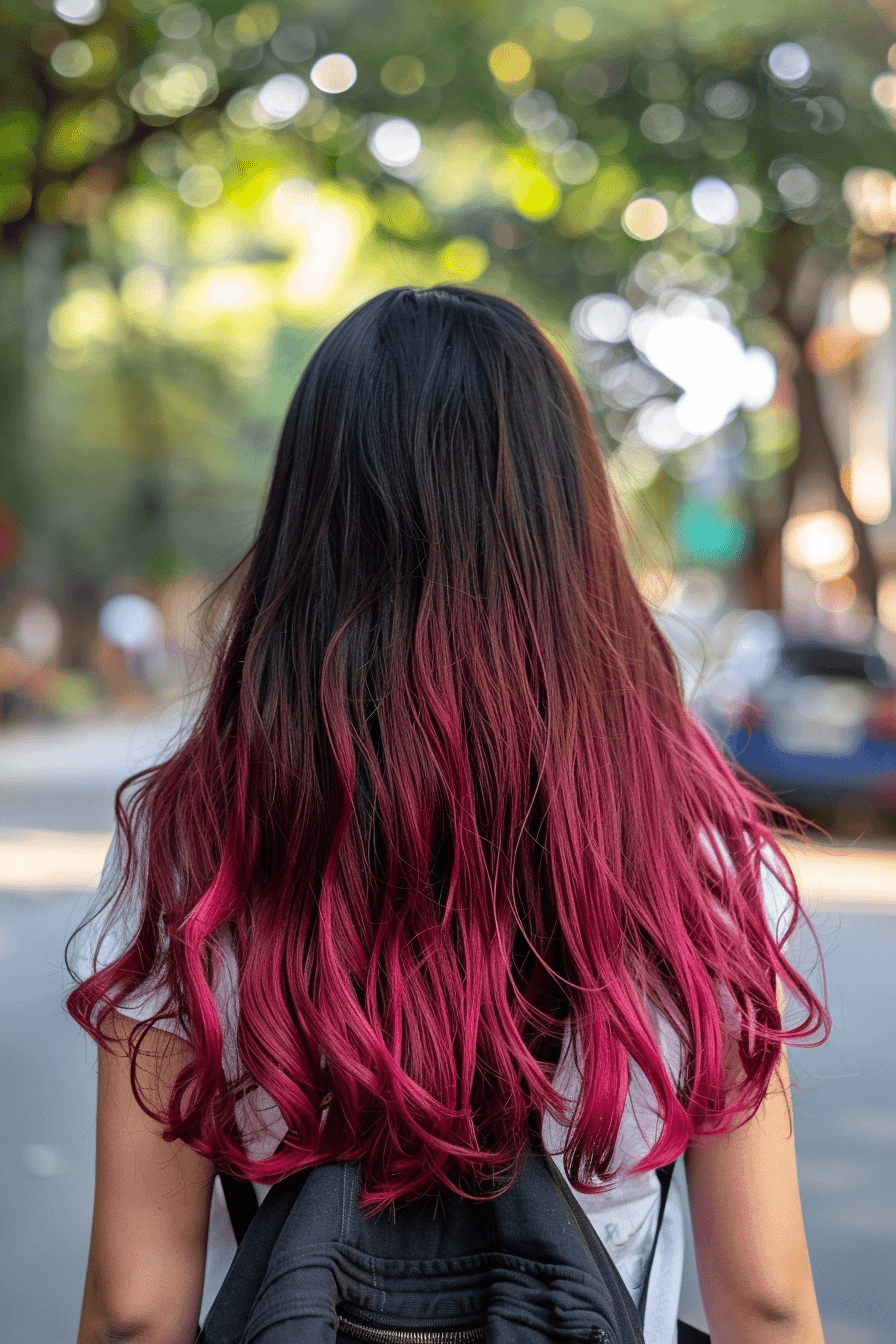 Burgundy Ombre Elegance