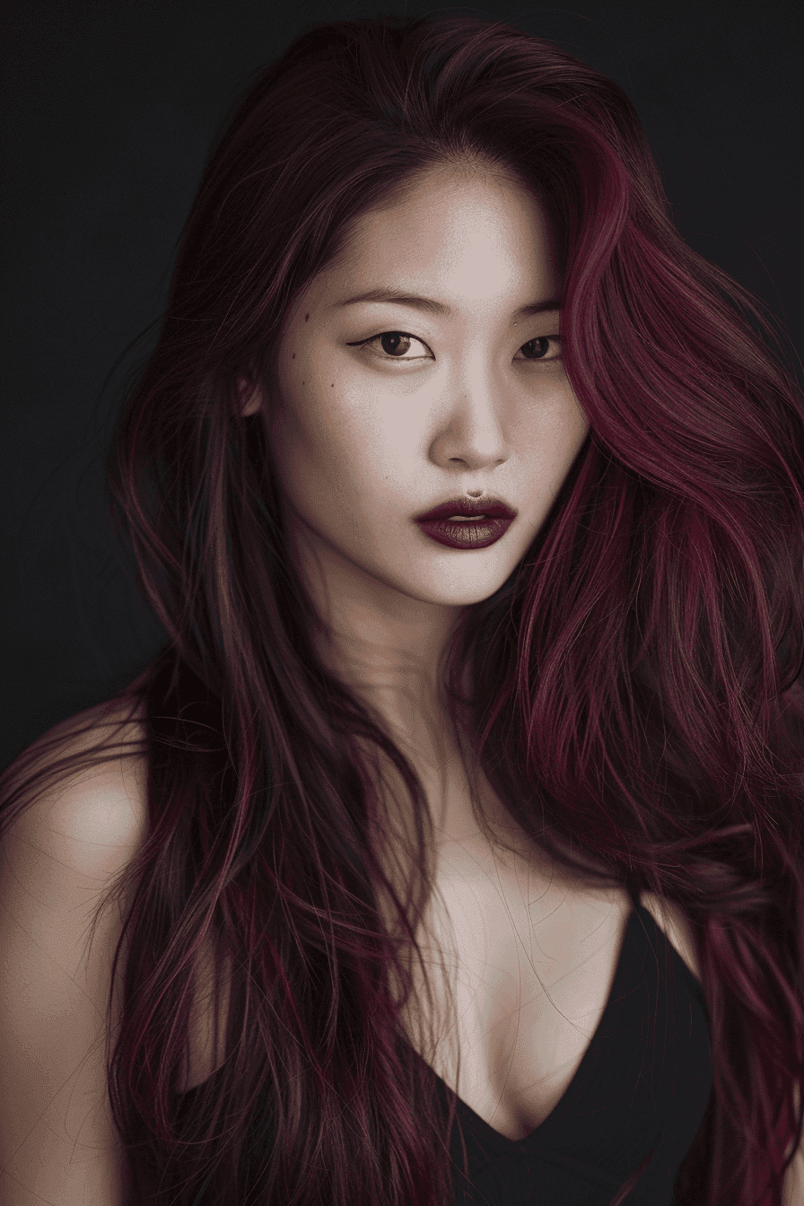 Burgundy Waves Bold Statement