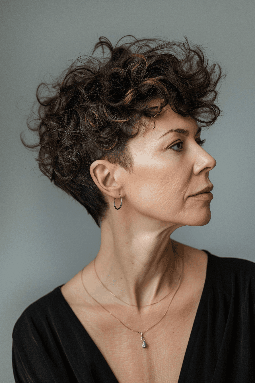 Chic Curly Pixie Style