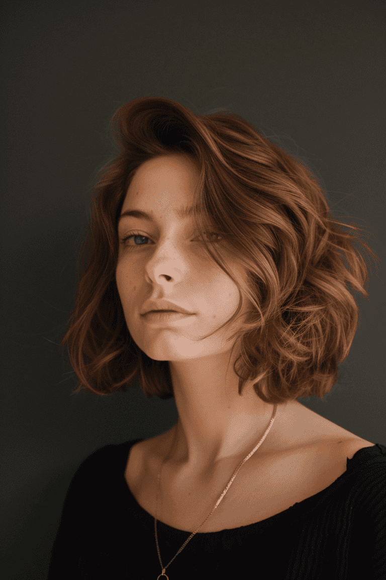 Chic short wavy hair styled with an undercut for summer