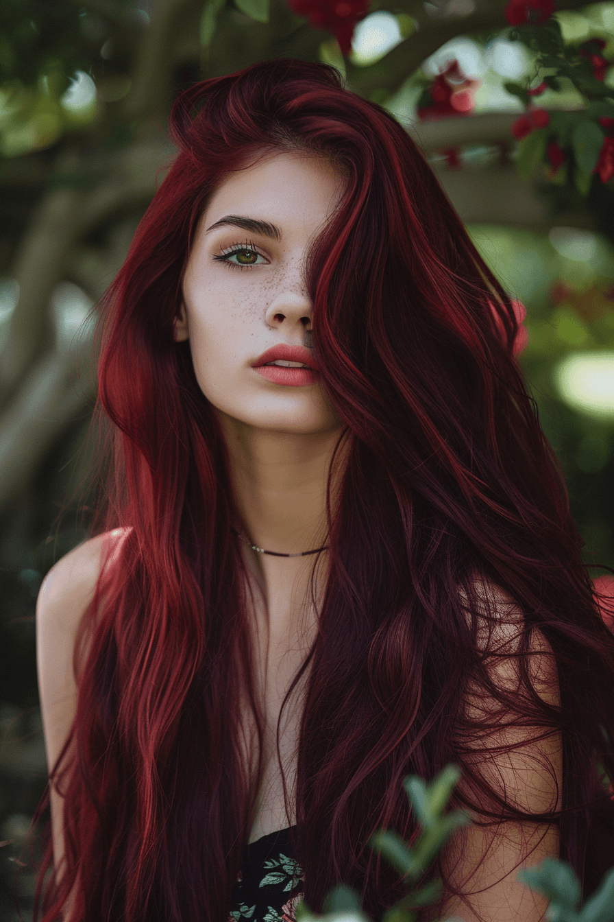 Crimson Waves of Elegance