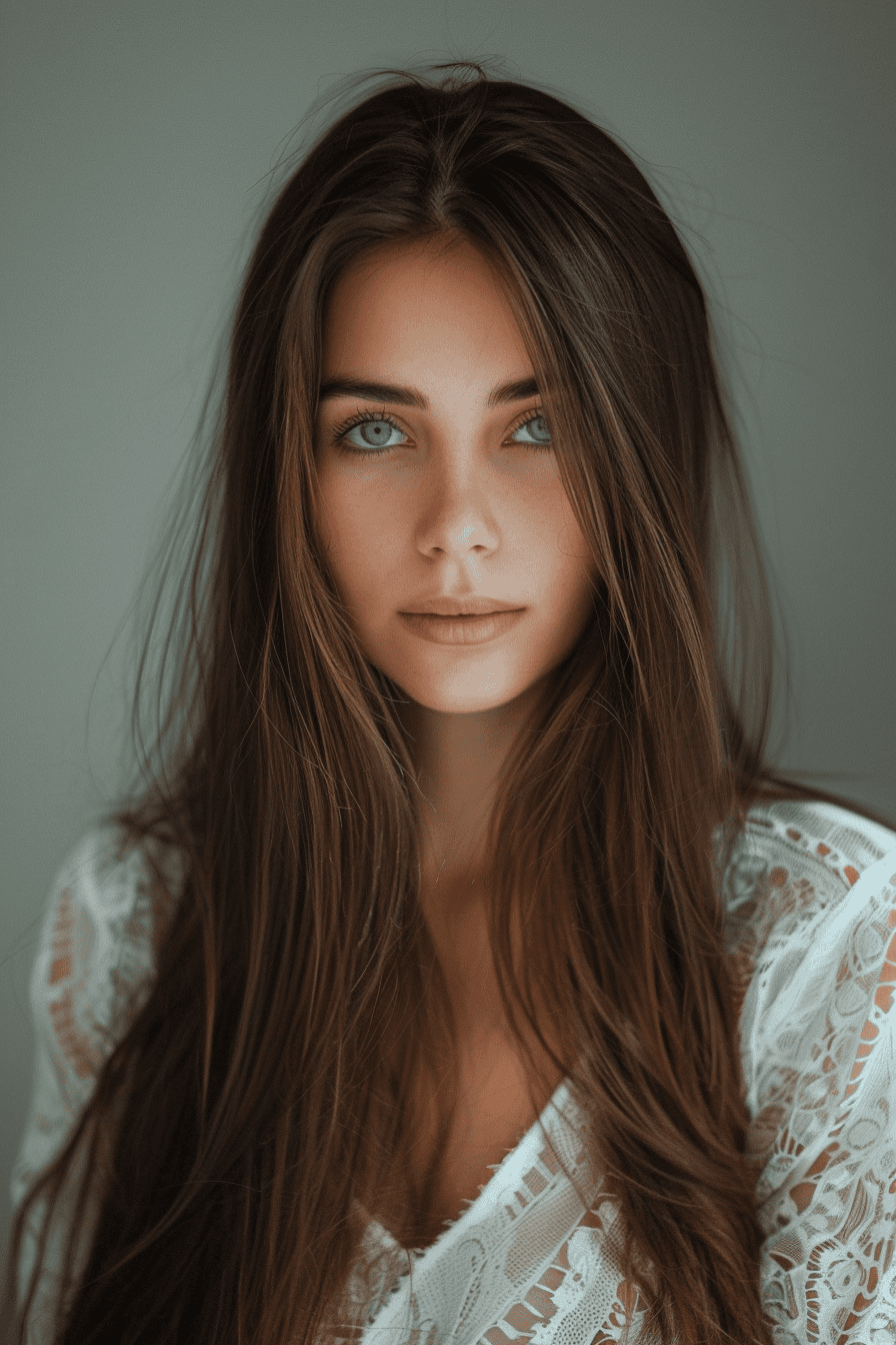 Effortless Flowing Brown Hair