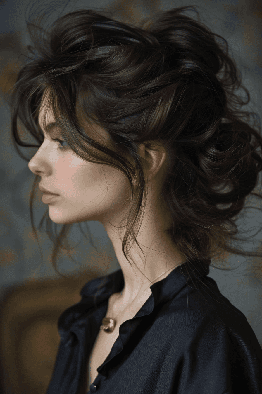 Effortlessly Elegant Waves Updo