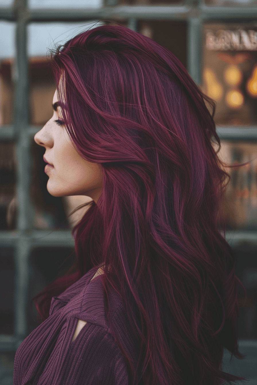 Elegant Burgundy Waves