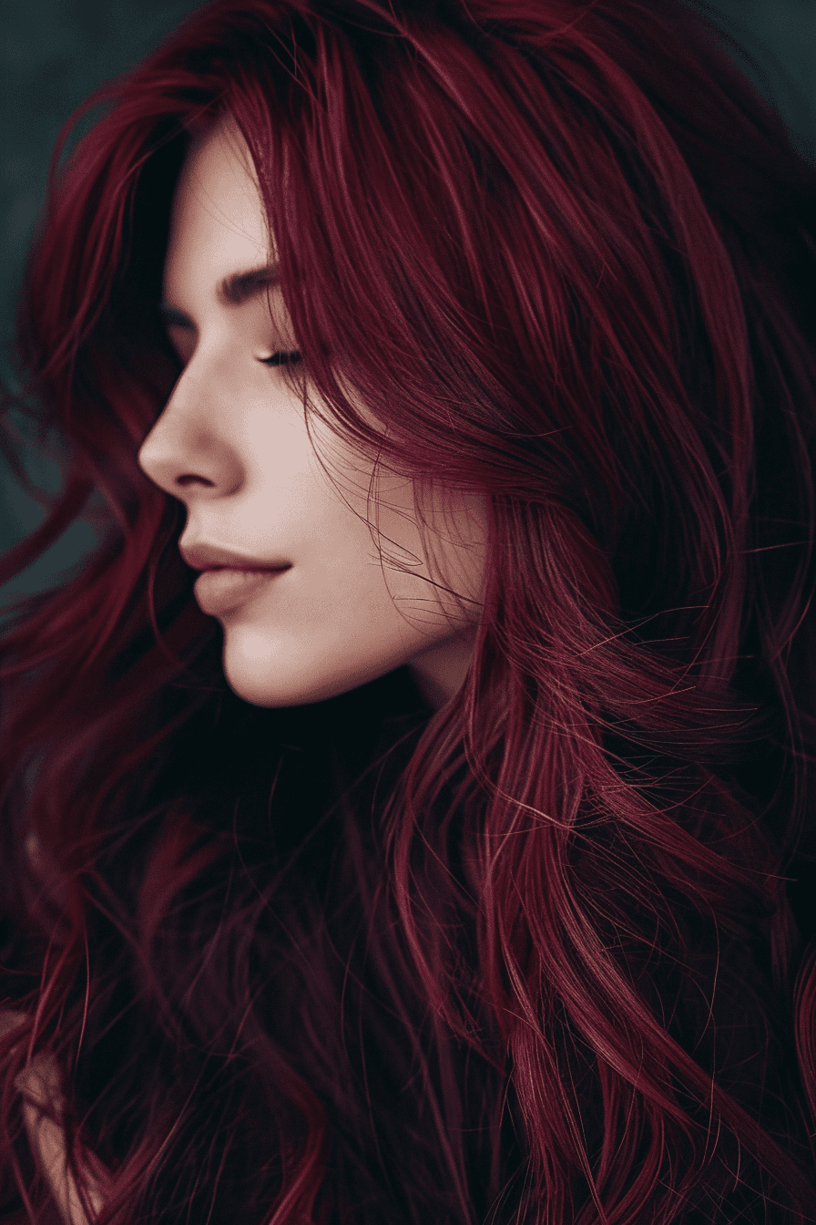 Glamorous Burgundy Waves