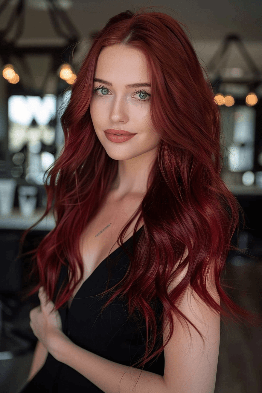 Luxurious Burgundy Waves Allure