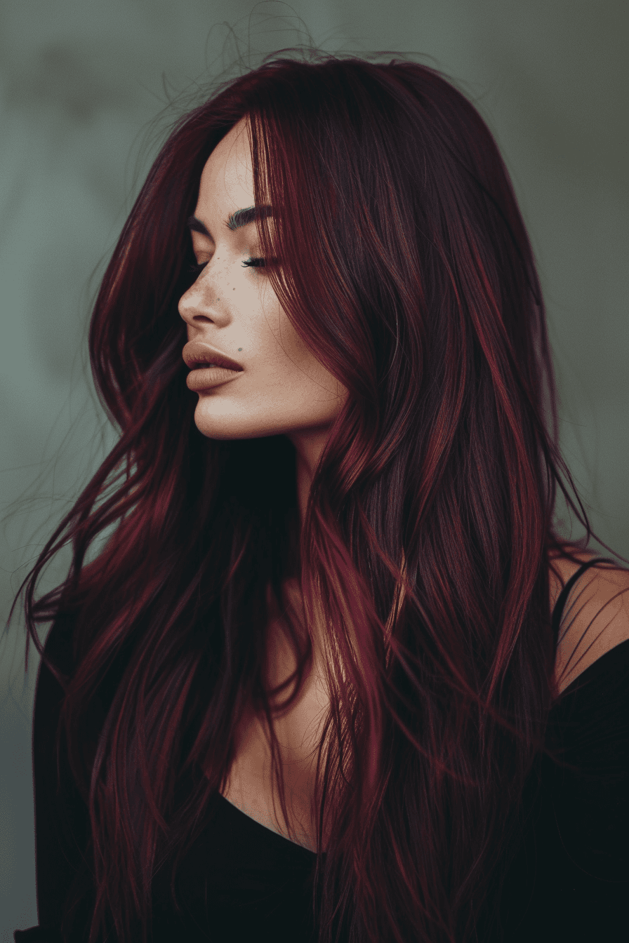 Radiant Burgundy Waves