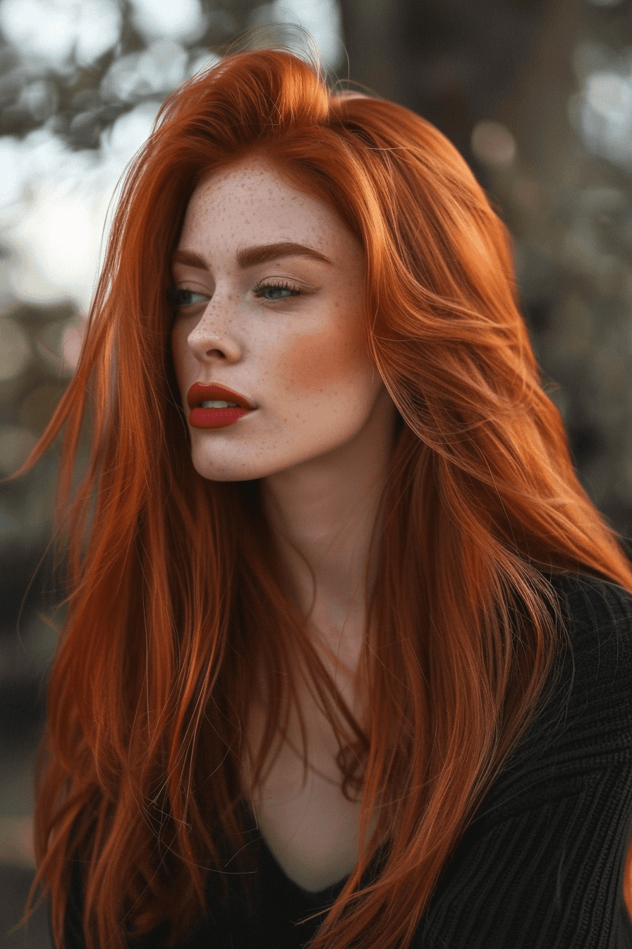 Radiant Redhead Elegance