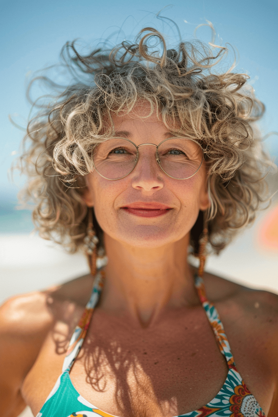 Radiant Tousled Silver Blonde