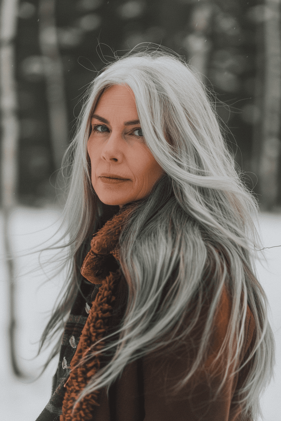 Snow-Kissed Silver Locks