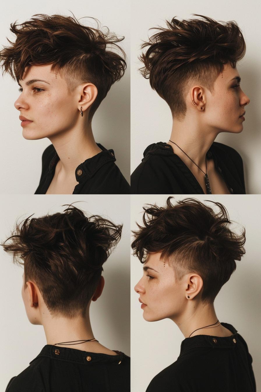 Bold Messy Undercut Elegance