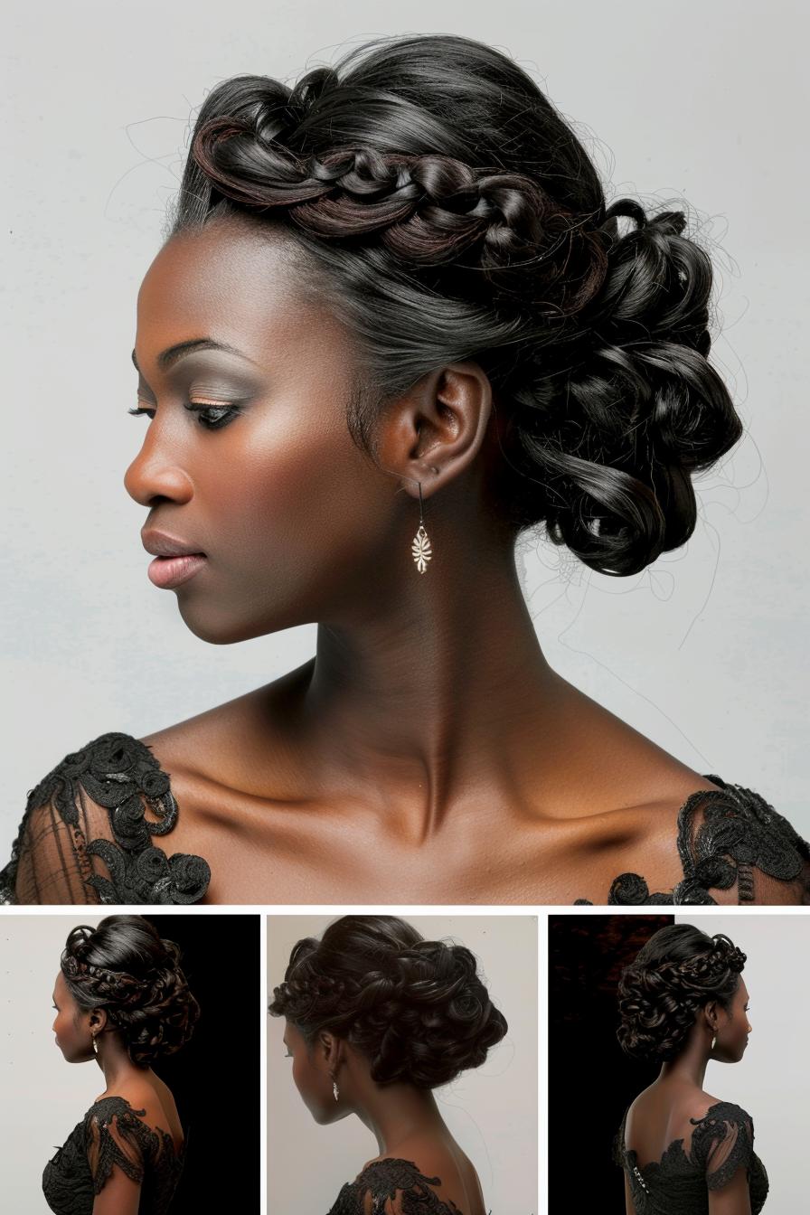 Braided Elegance in Curls