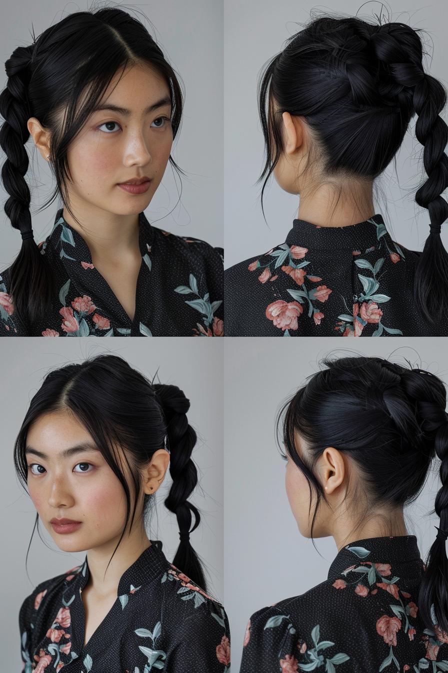 Braided Elegance in Pigtails