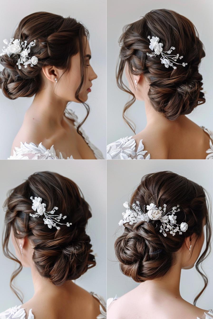 Braided Elegance with Flowers