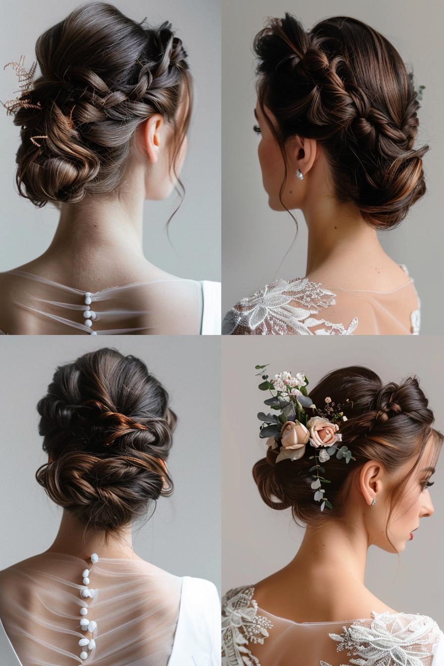 Braided Elegance with Flowers