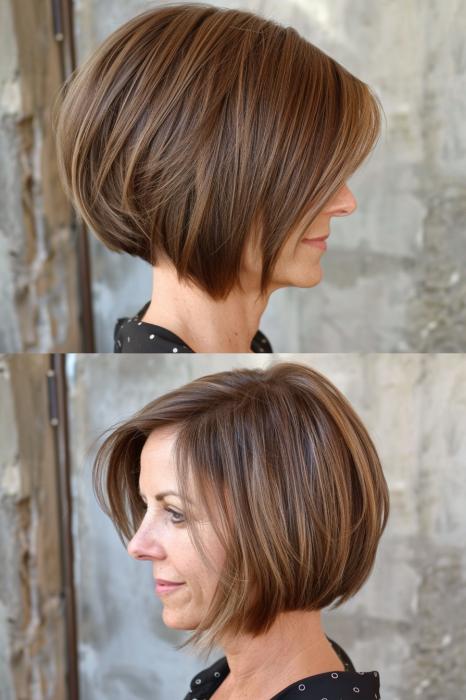 Chic Angled Bob Highlights