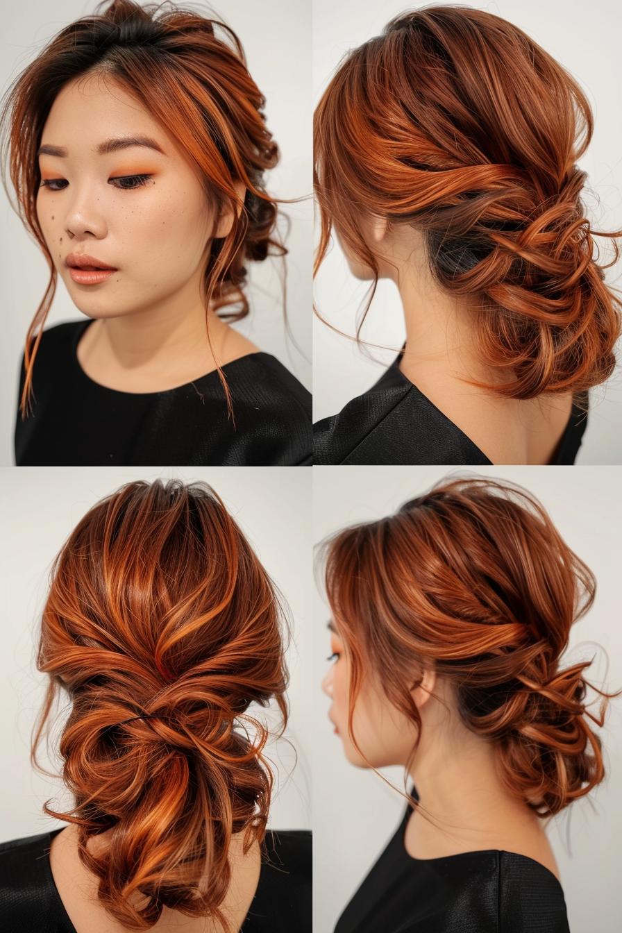 Elegant Auburn Updo