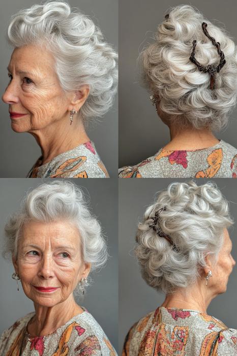 Elegant Silver Curls