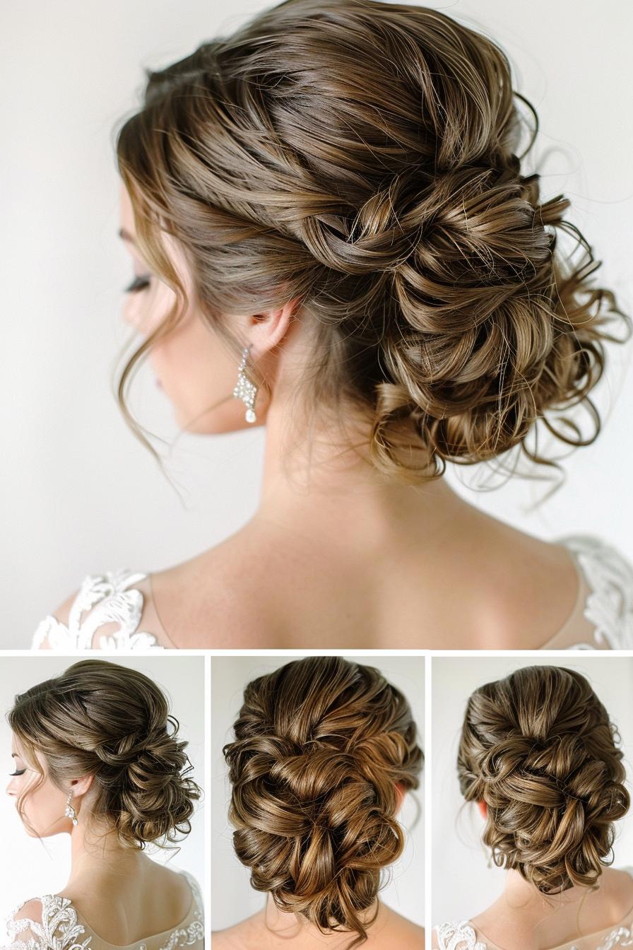 Elegantly Curled Updo Glam