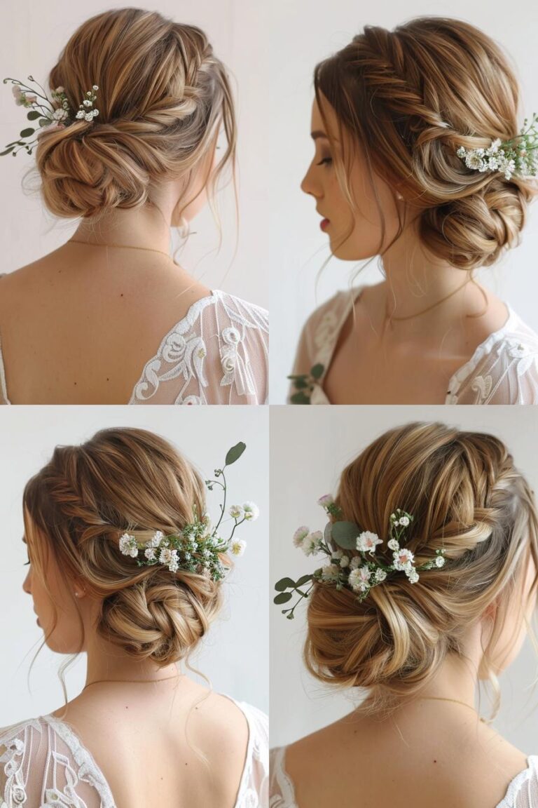 ethereal floral updo