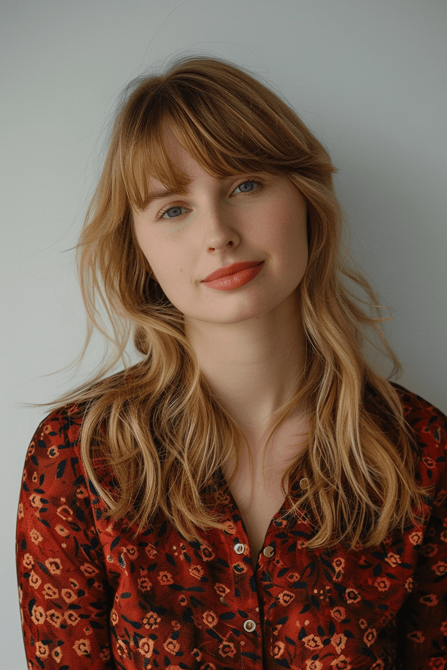 Golden Waves and Wispy Bangs