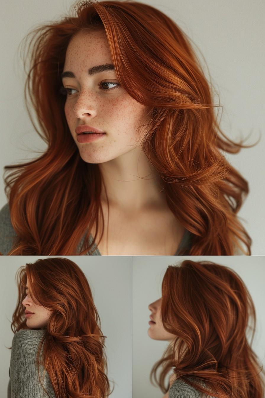 Radiant Auburn Waves