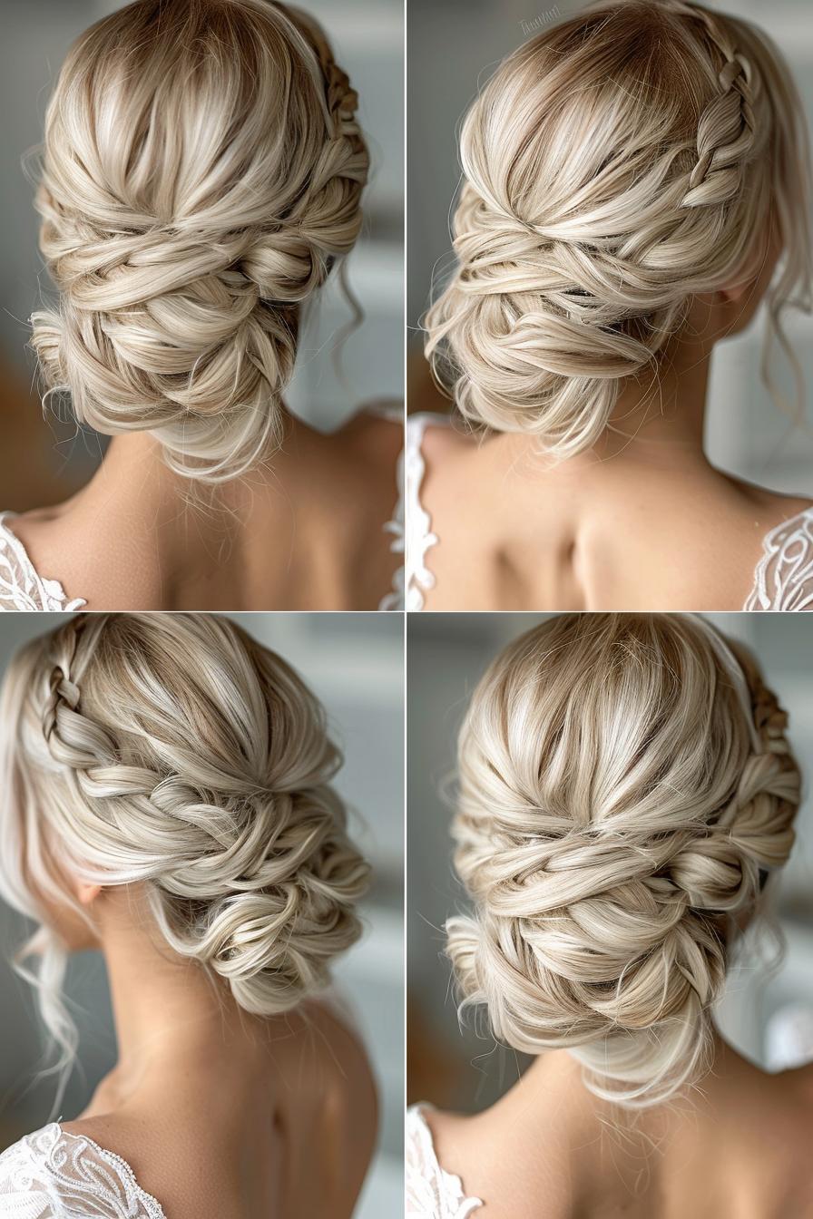 Romantic Braided Low Bun