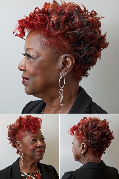 Vibrant Short Red Curls