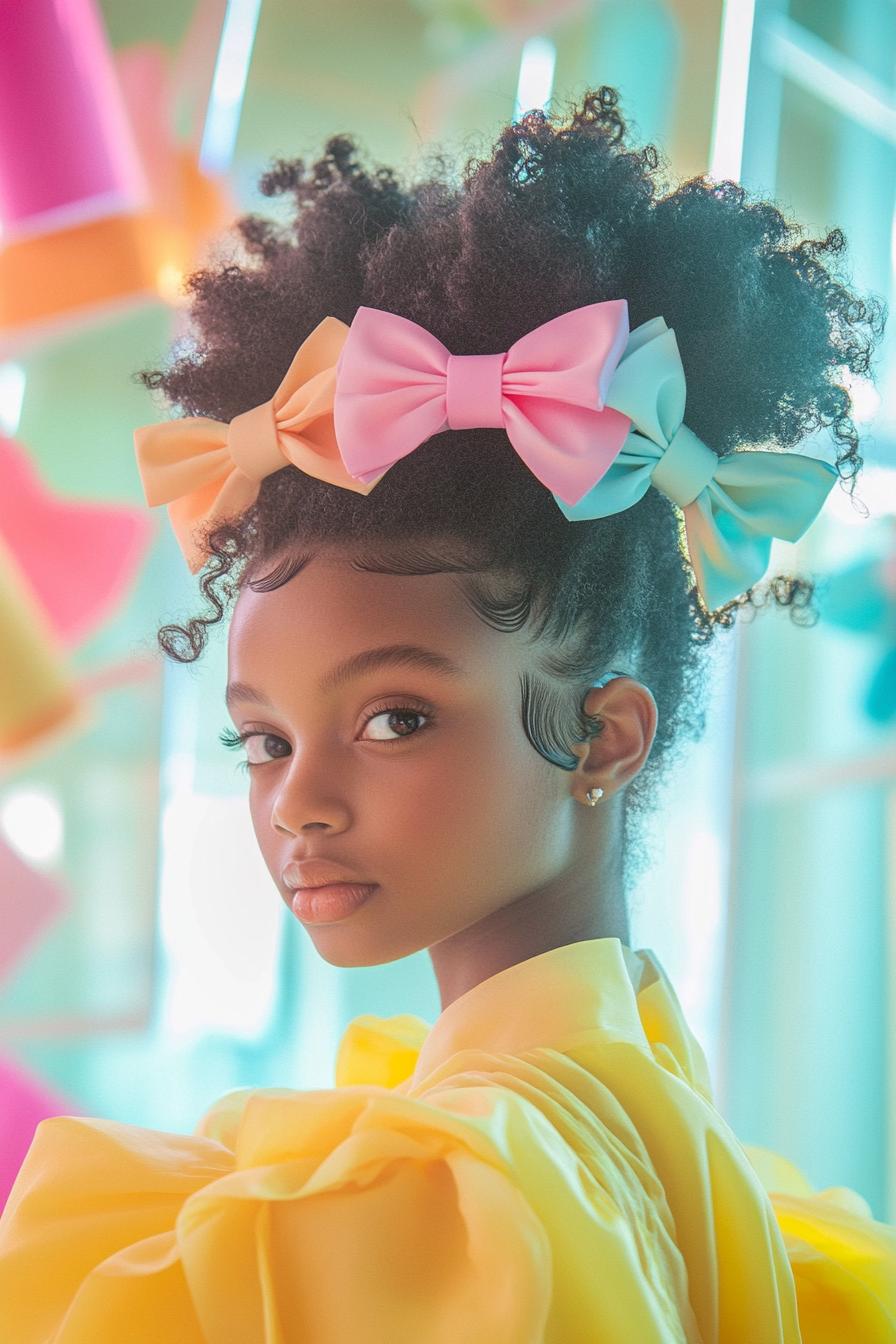 Afro Glowing with Bows