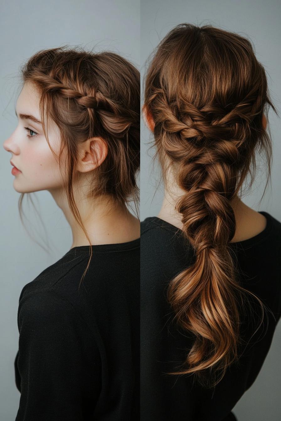 Braided Beauty in Brown