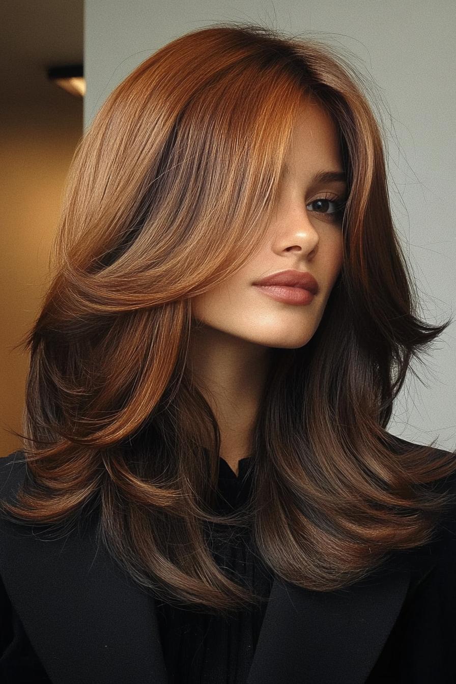 Caramel Waves of Elegance