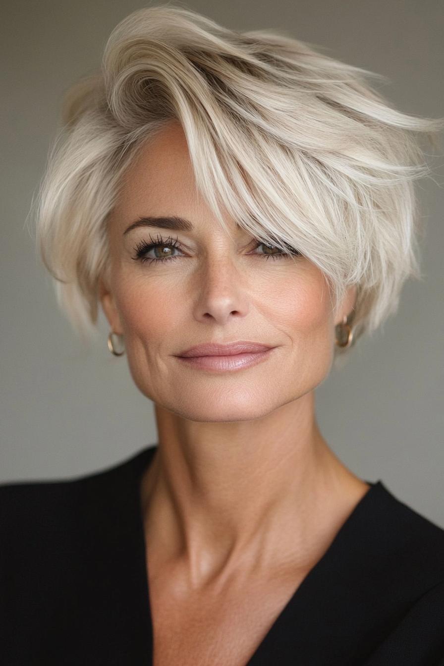 Chic Platinum Bob Elegance