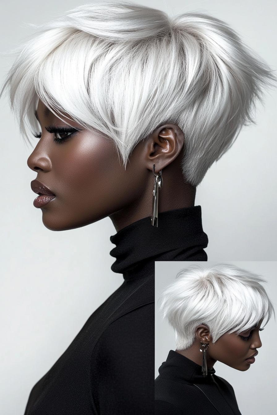 Chic Platinum Pixie Vibes