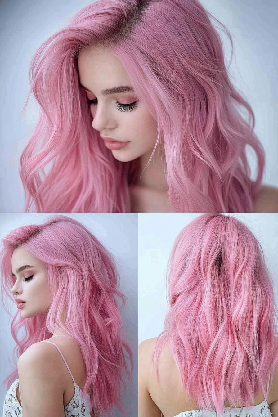 Dreamy Pink Waves