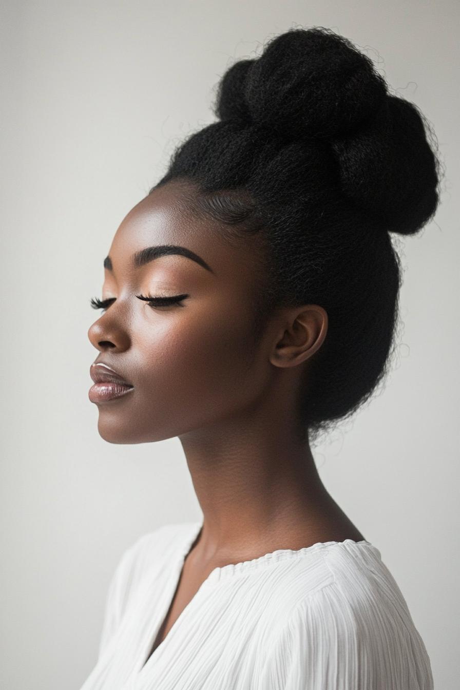 Elegant High Bun Beauty