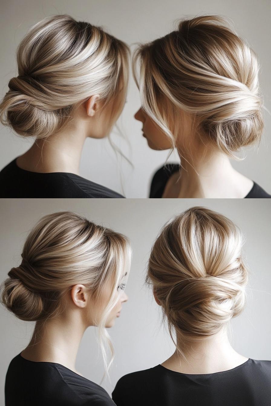 Elegant Low Bun Style