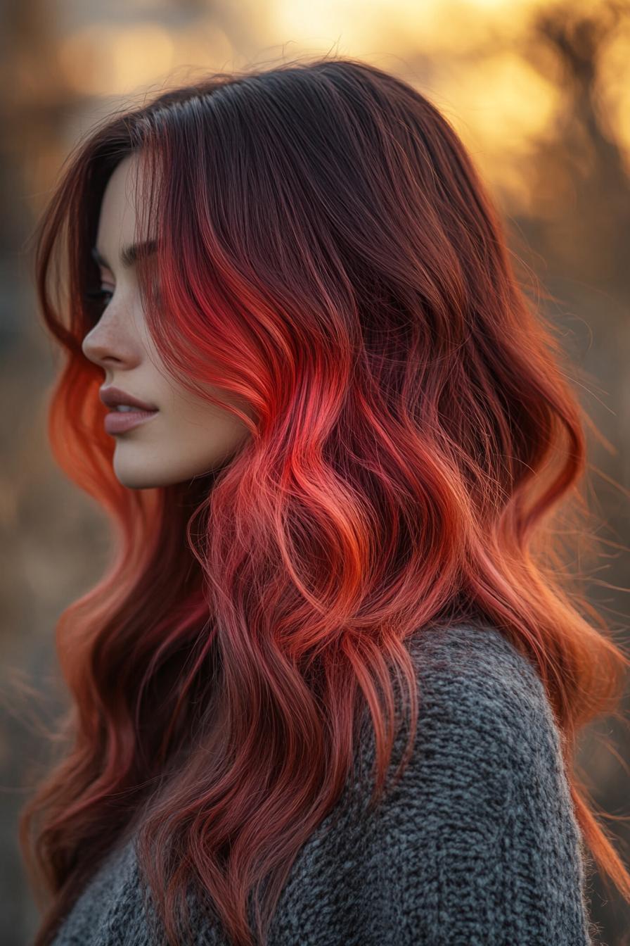 Fiery Elegance in Waves