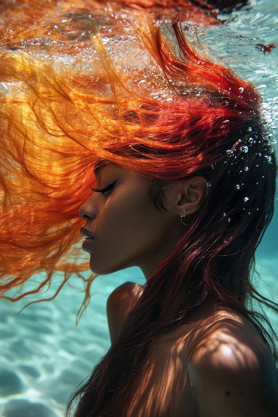 Fiery Elegance Underwater