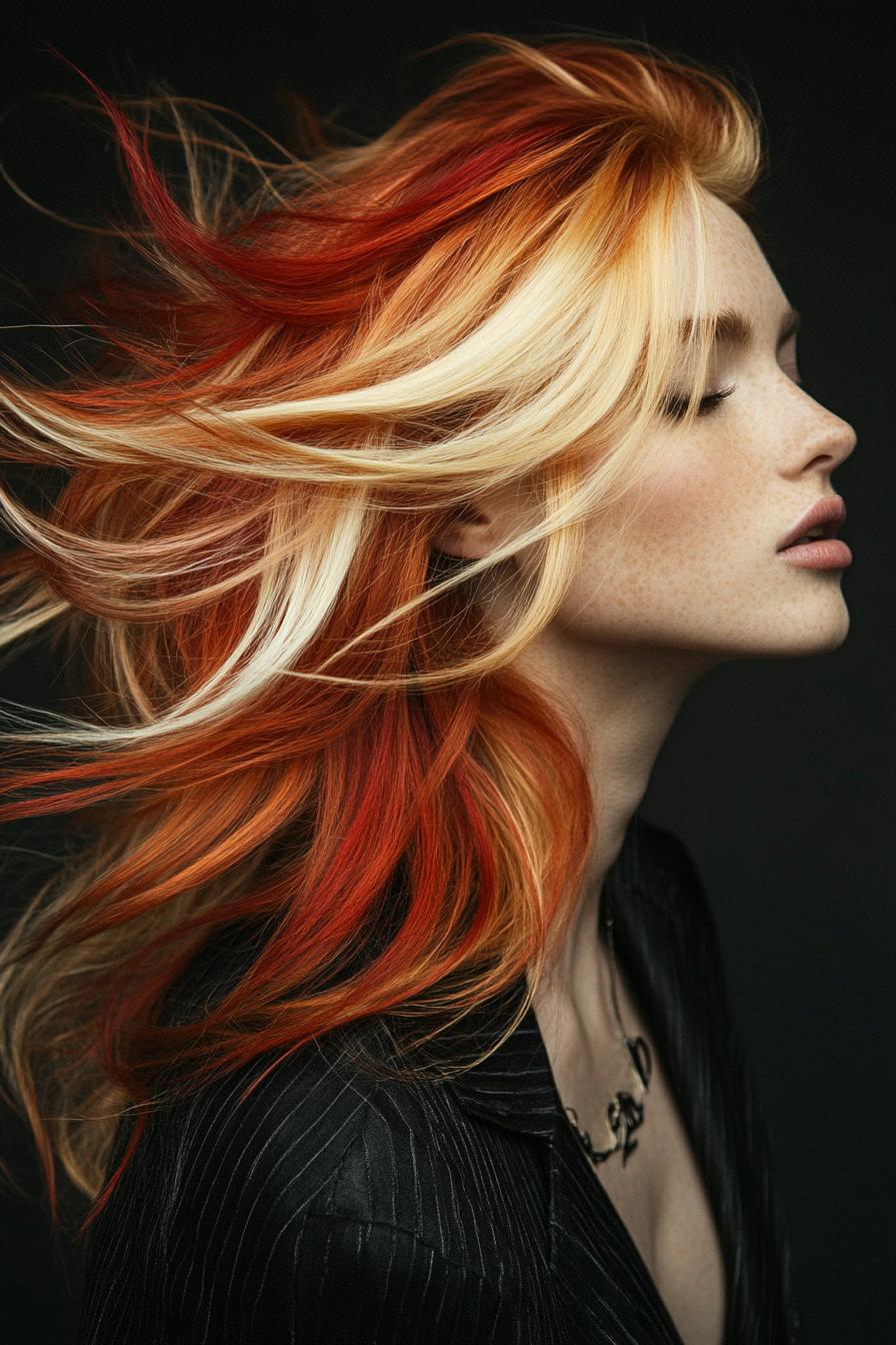 Fiery Multicolor Hair Magic