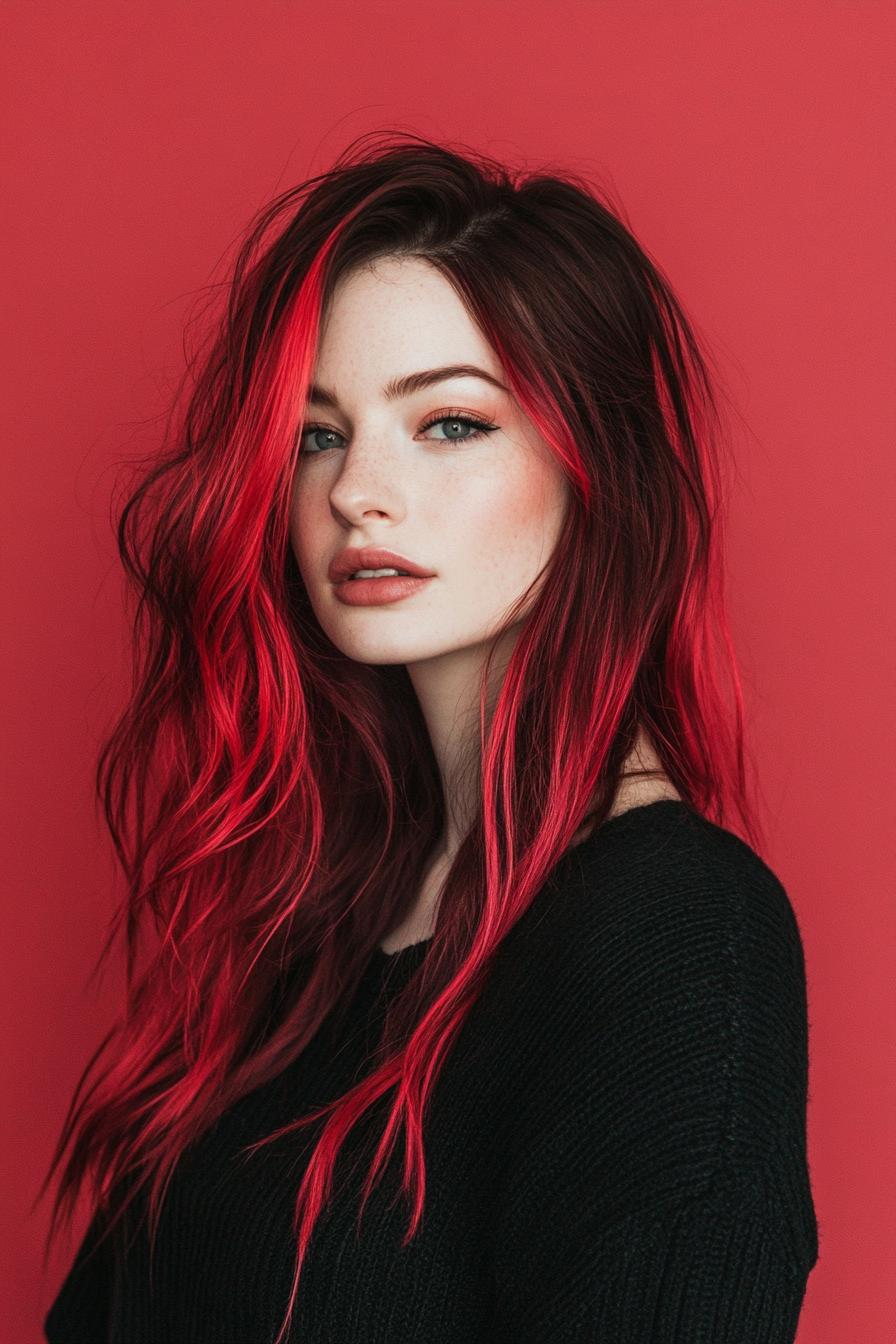 Fiery Waves in Hair