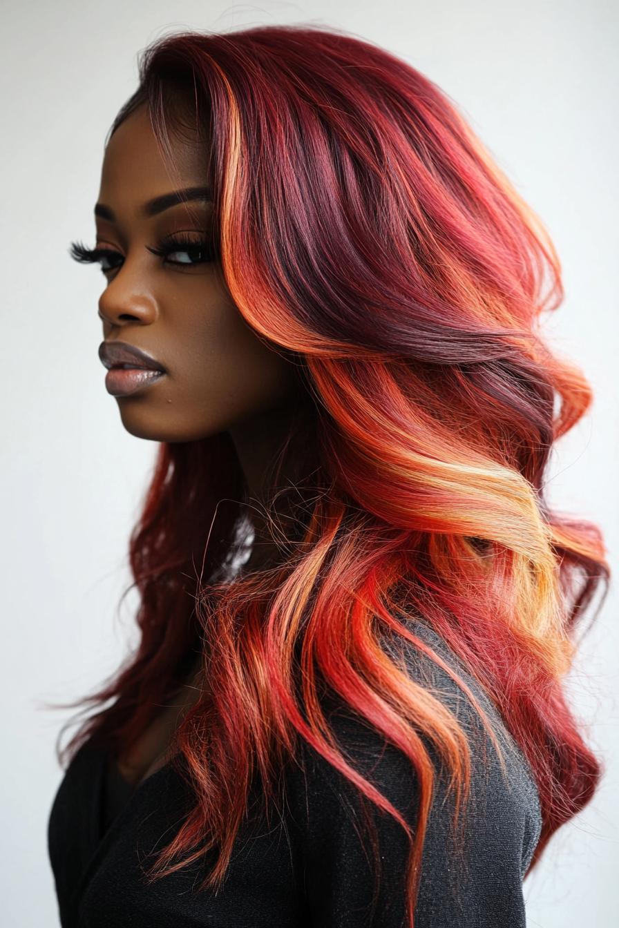 Flaming Hair Elegance