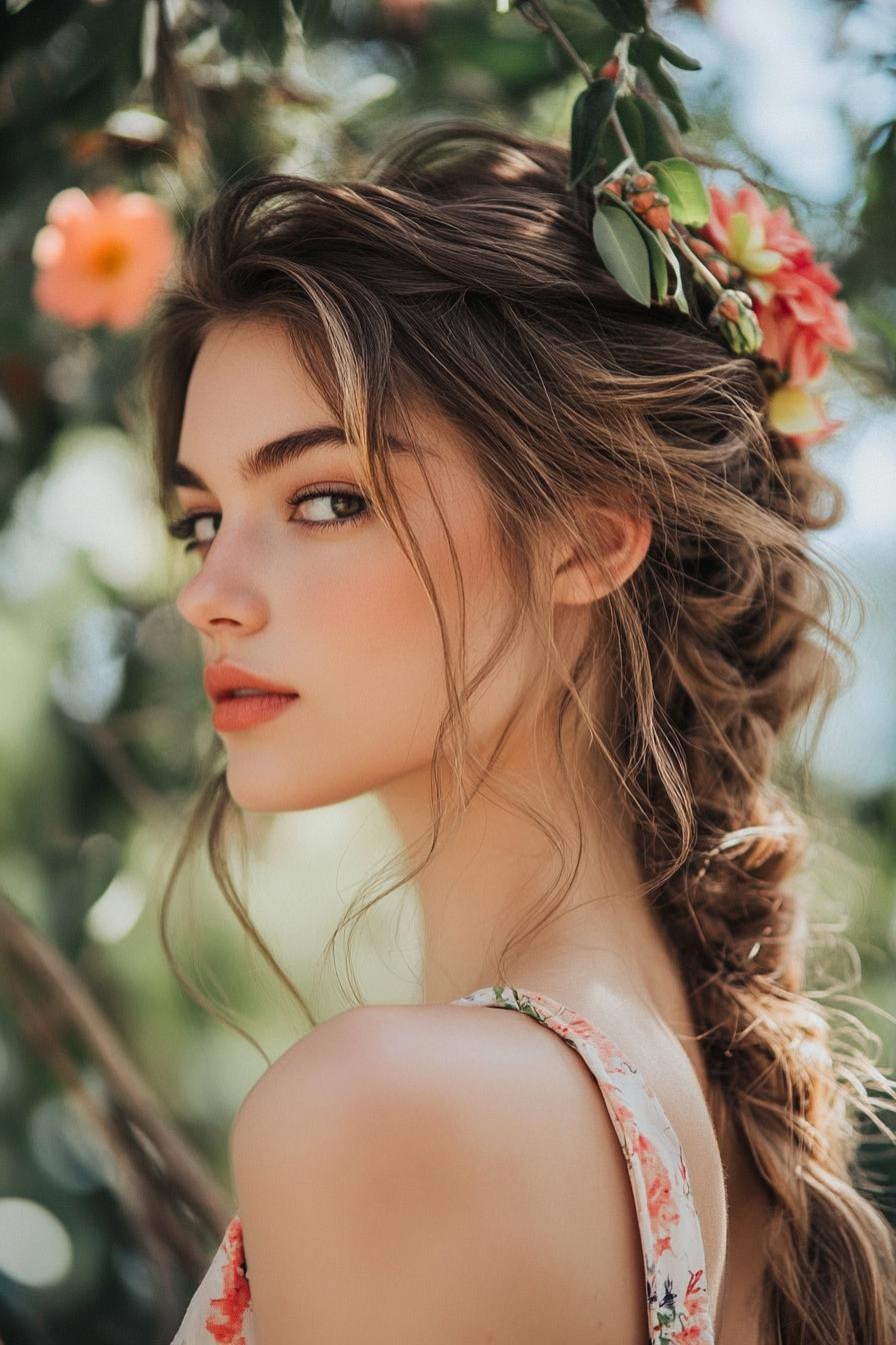 Floral Braided Boho Beauty