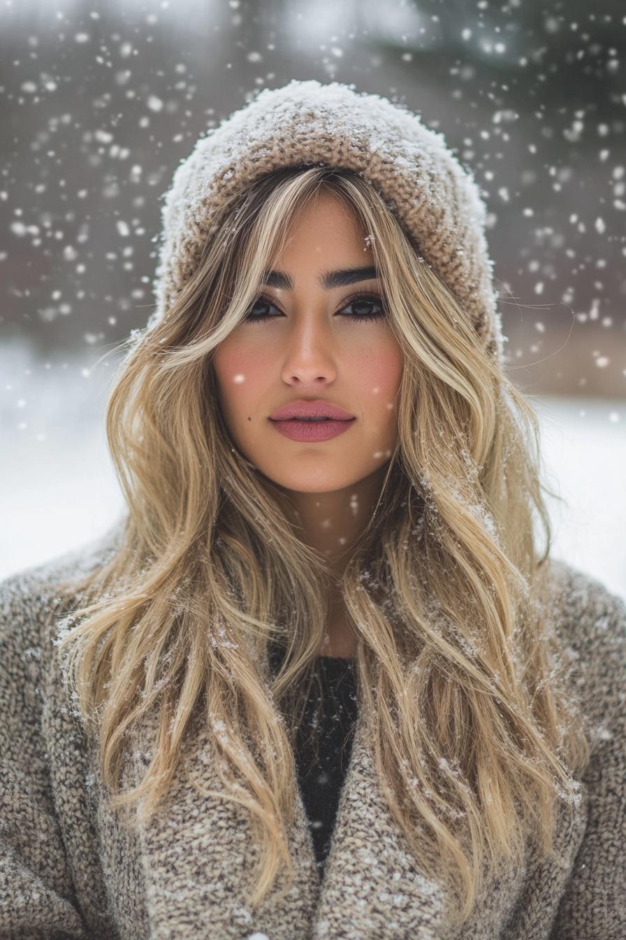 Golden Waves Winter Chic