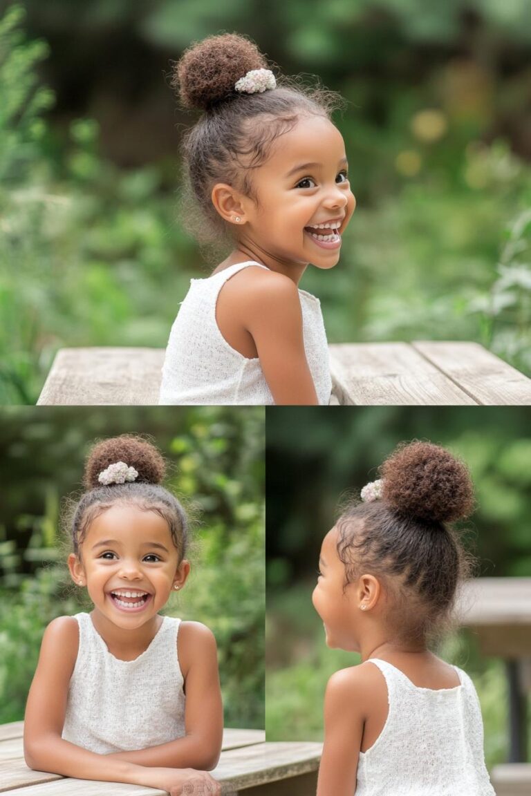 joyful curls high bun