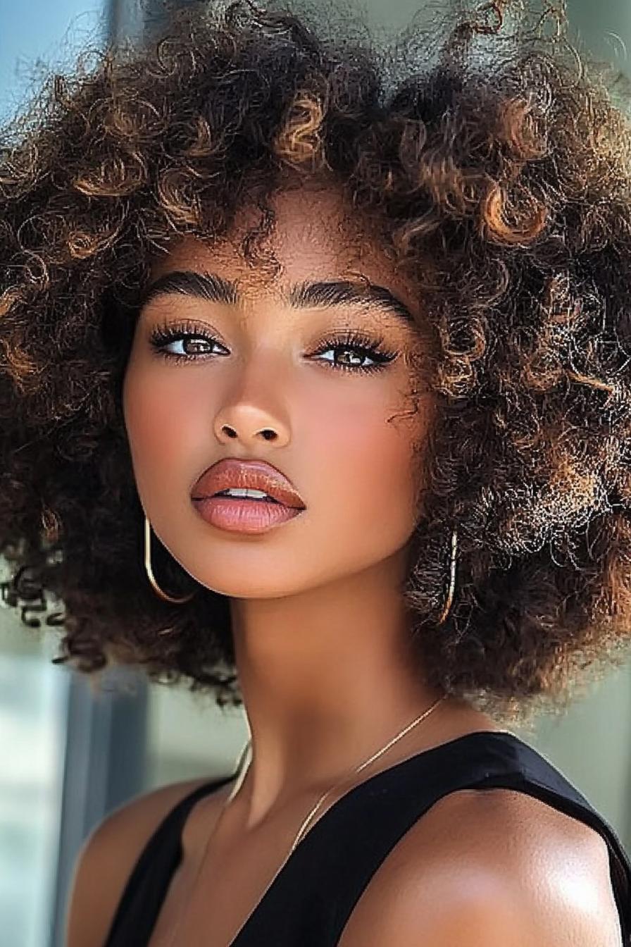 Radiant Curly Afro Beauty