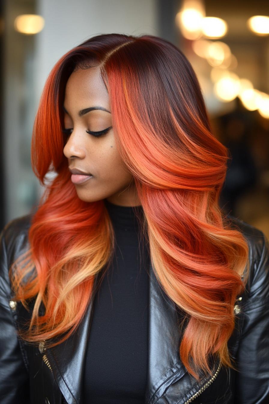 Radiant Ombre Waves