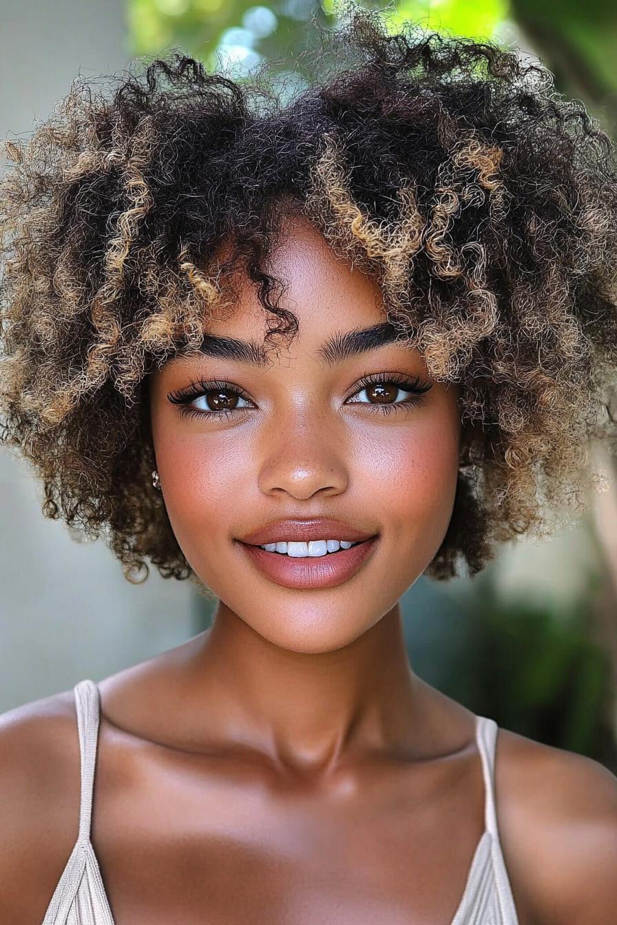 Sun-Kissed Afro Beauty