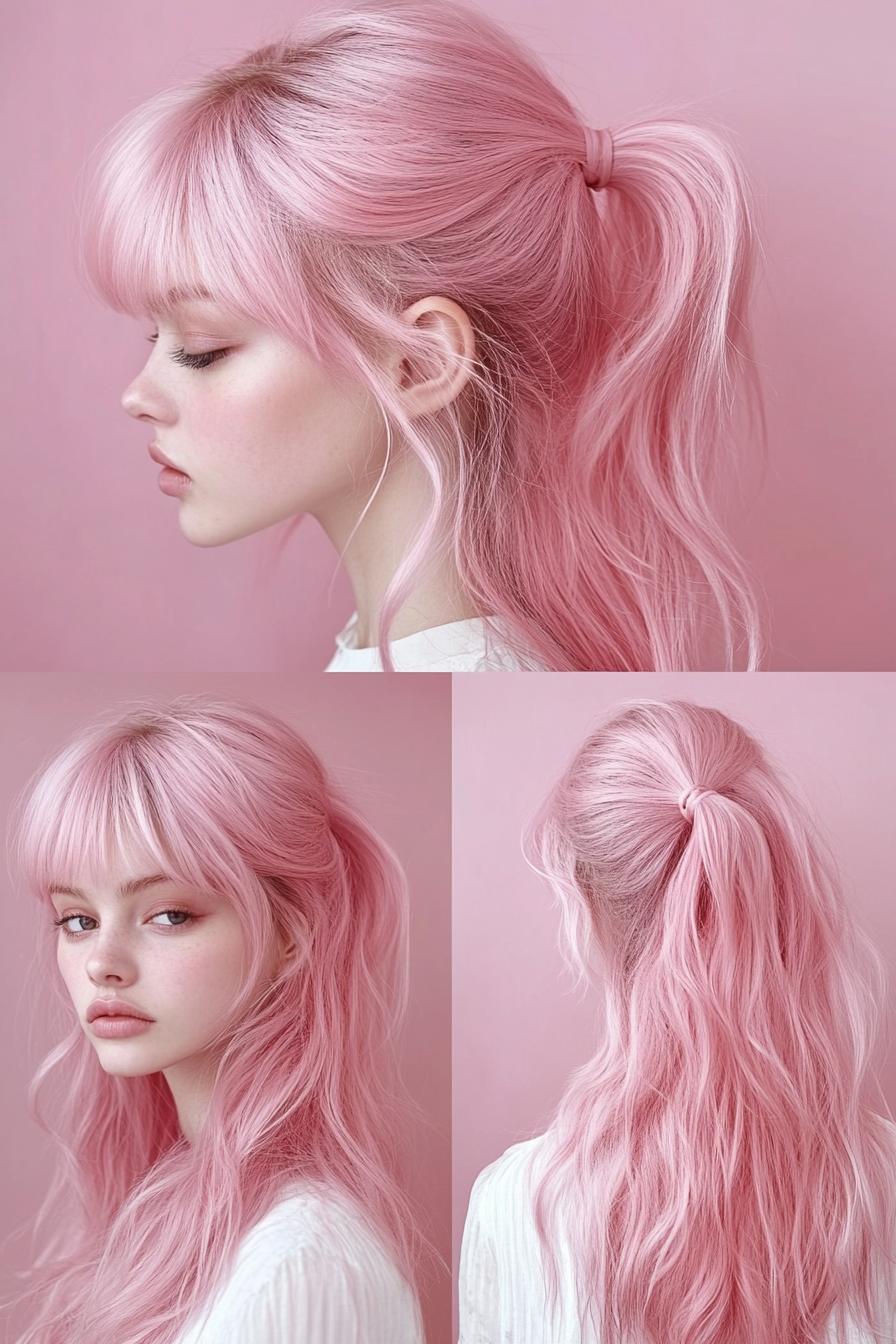 Sweet Pastel Pink Hair