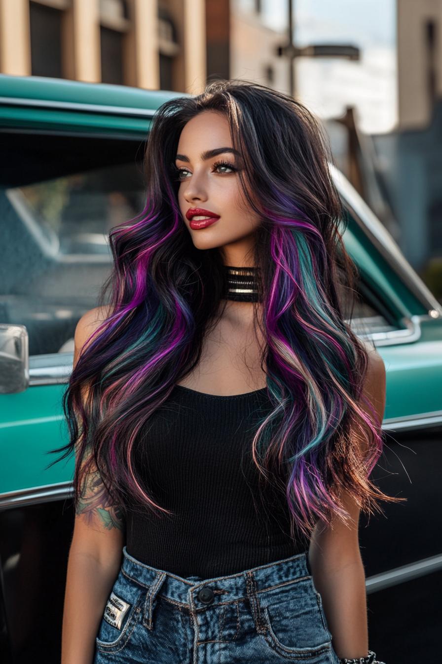 Vibrant Rainbow Hair Magic