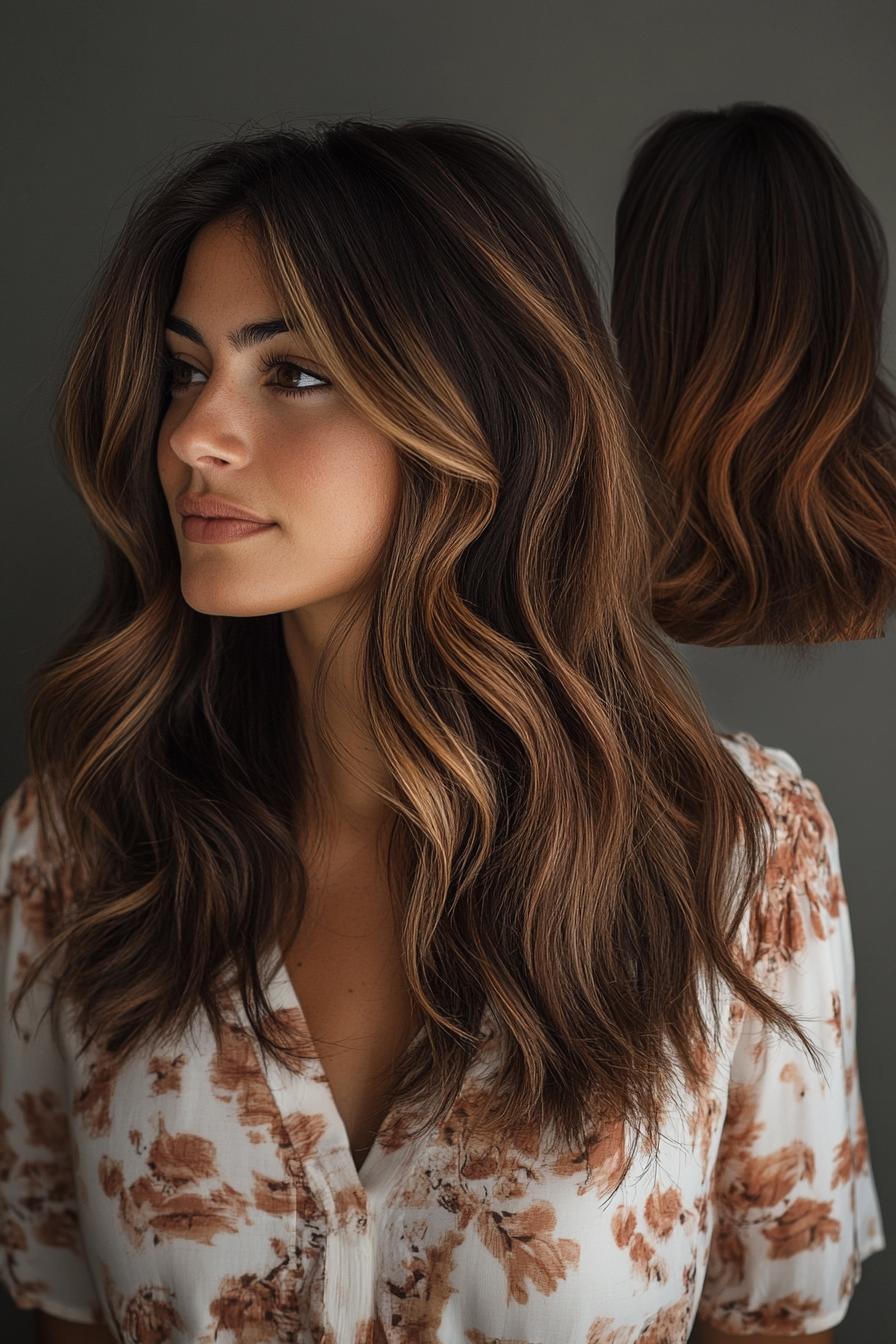 Waves of Caramel Elegance